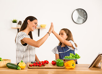 Image showing Having fun in the kitchen