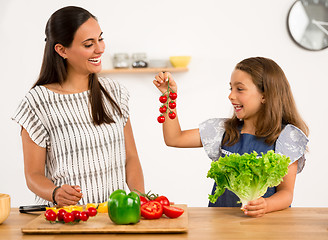 Image showing Having fun in the kitchen