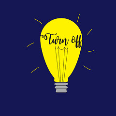 Image showing Light bulb on blue background