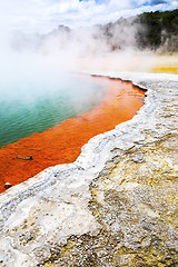 Image showing hot sparkling lake in New Zealand