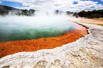Image showing hot sparkling lake in New Zealand