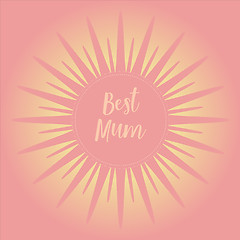 Image showing Best mum lettering.