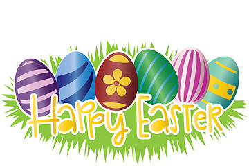 Image showing Happy Easter greeting card