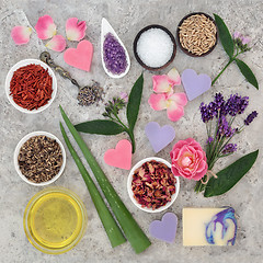 Image showing Natural Ingredients for Skin Health Care