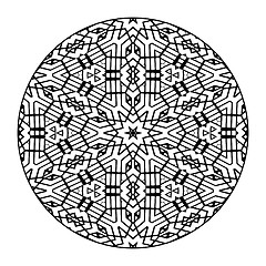 Image showing Mandala Black and White