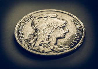 Image showing Vintage Retro look France coin