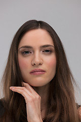 Image showing portrait  of beautiful young brunette woman