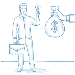 Image showing Successful business idea vector illustration.