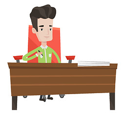 Image showing Signing of business contract vector illustration.