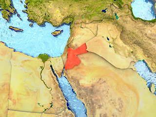 Image showing Jordan in red