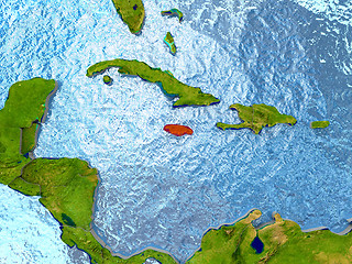 Image showing Jamaica in red