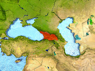 Image showing Georgia in red