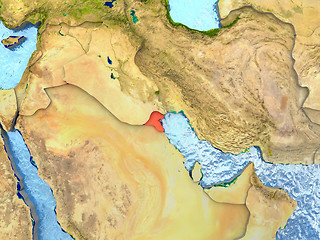 Image showing Kuwait in red