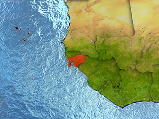 Image showing Guinea-Bissau in red