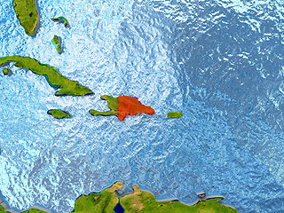 Image showing Dominican Republic in red