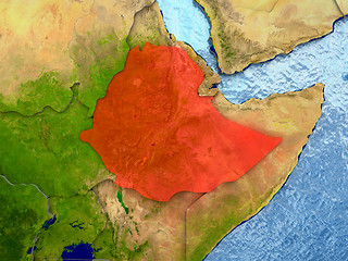 Image showing Ethiopia in red