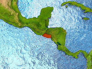 Image showing El Salvador in red