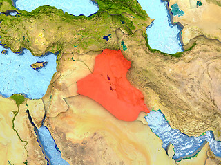 Image showing Iraq in red