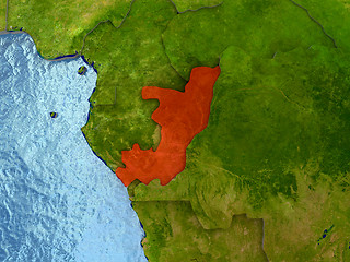 Image showing Congo in red