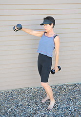 Image showing Female beauty workout.