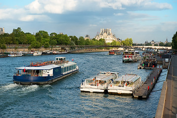 Image showing Boats on Seine