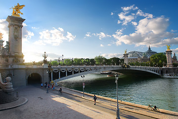 Image showing View on pont Alexadre III