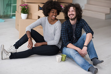 Image showing Relaxing in new house