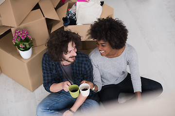 Image showing Relaxing in new house