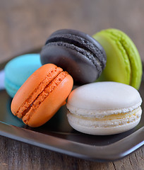 Image showing french colorful macarons