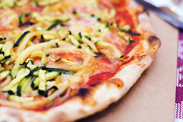 Image showing Close up of a tasty pizza