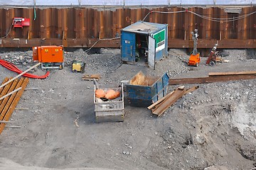 Image showing Construction site machinery