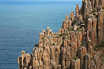 Image showing Rugged coastline cliffs