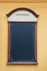 Image showing Restaurant menu board