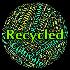 Image showing Recycled Word Shows Earth Friendly And Environmentally