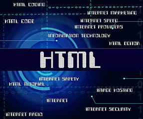 Image showing Html Word Represents Hypertext Markup Language And Code