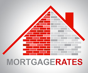 Image showing Mortgage Rates Represents Real Estate And Apartment