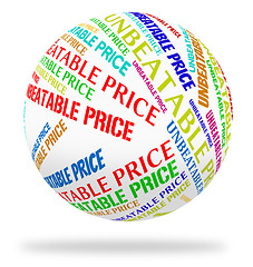 Image showing Unbeatable Price Indicates Word Promotional And Outstanding