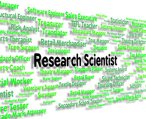 Image showing Research Scientist Indicates Gathering Data And Analysis