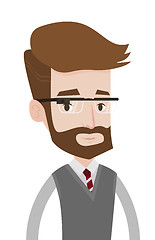 Image showing Young man wearing smart glass vector illustration.