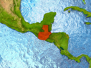 Image showing Guatemala in red