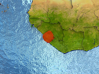 Image showing Sierra Leone in red