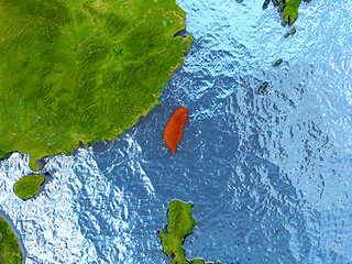 Image showing Taiwan in red