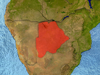 Image showing Botswana in red