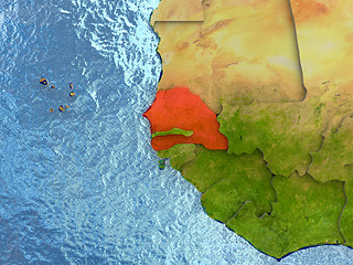 Image showing Senegal in red