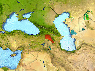 Image showing Armenia in red