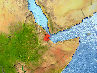 Image showing Djibouti in red