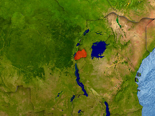 Image showing Rwanda in red