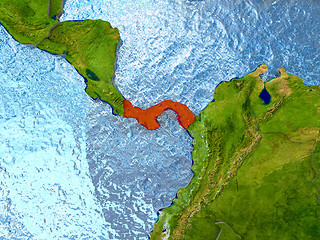 Image showing Panama in red