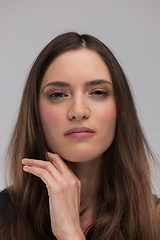 Image showing portrait  of beautiful young brunette woman