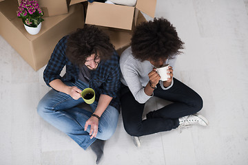 Image showing Relaxing in new house